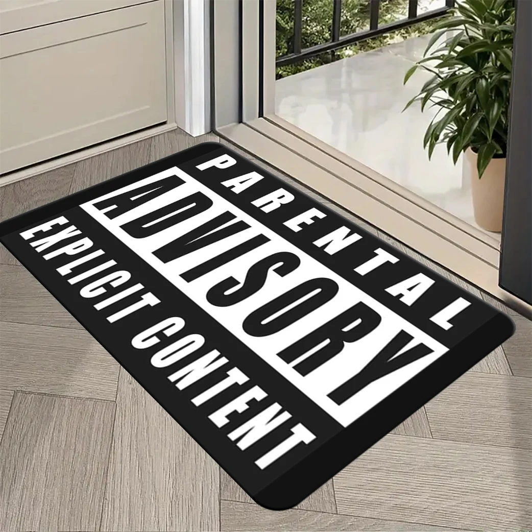 

Bold Black & White Pattern Machine-Washable Mat - Rectangular Floor Mat for Home Office, Kitchen, Dining & Living Room Decor