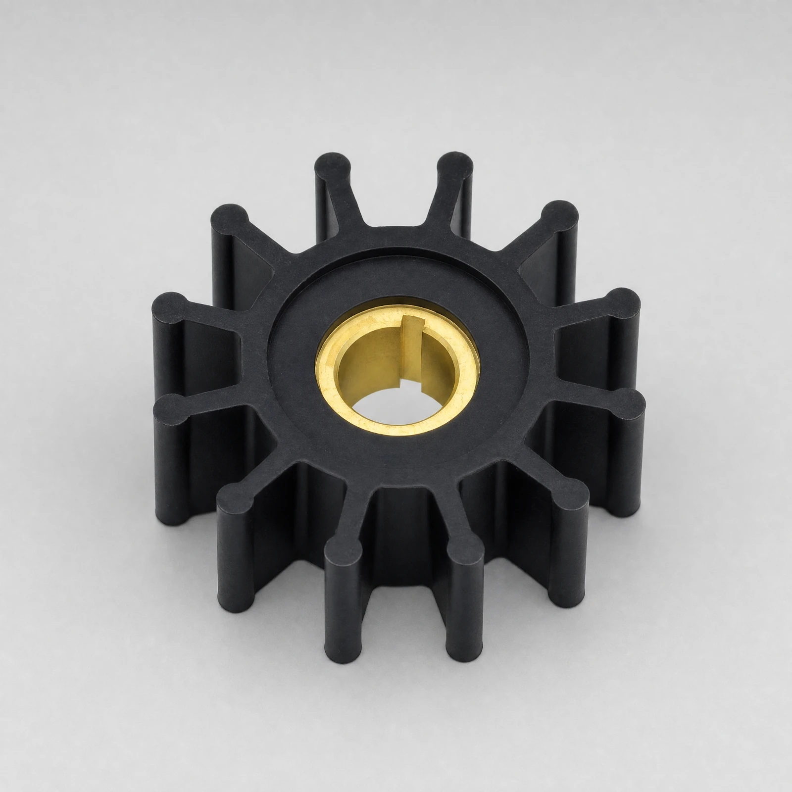Impeller with Keyed Brass Hub Replacement for Marine Engine Seawater Pump Dependable Water Pumping Performance 9200-0023-P