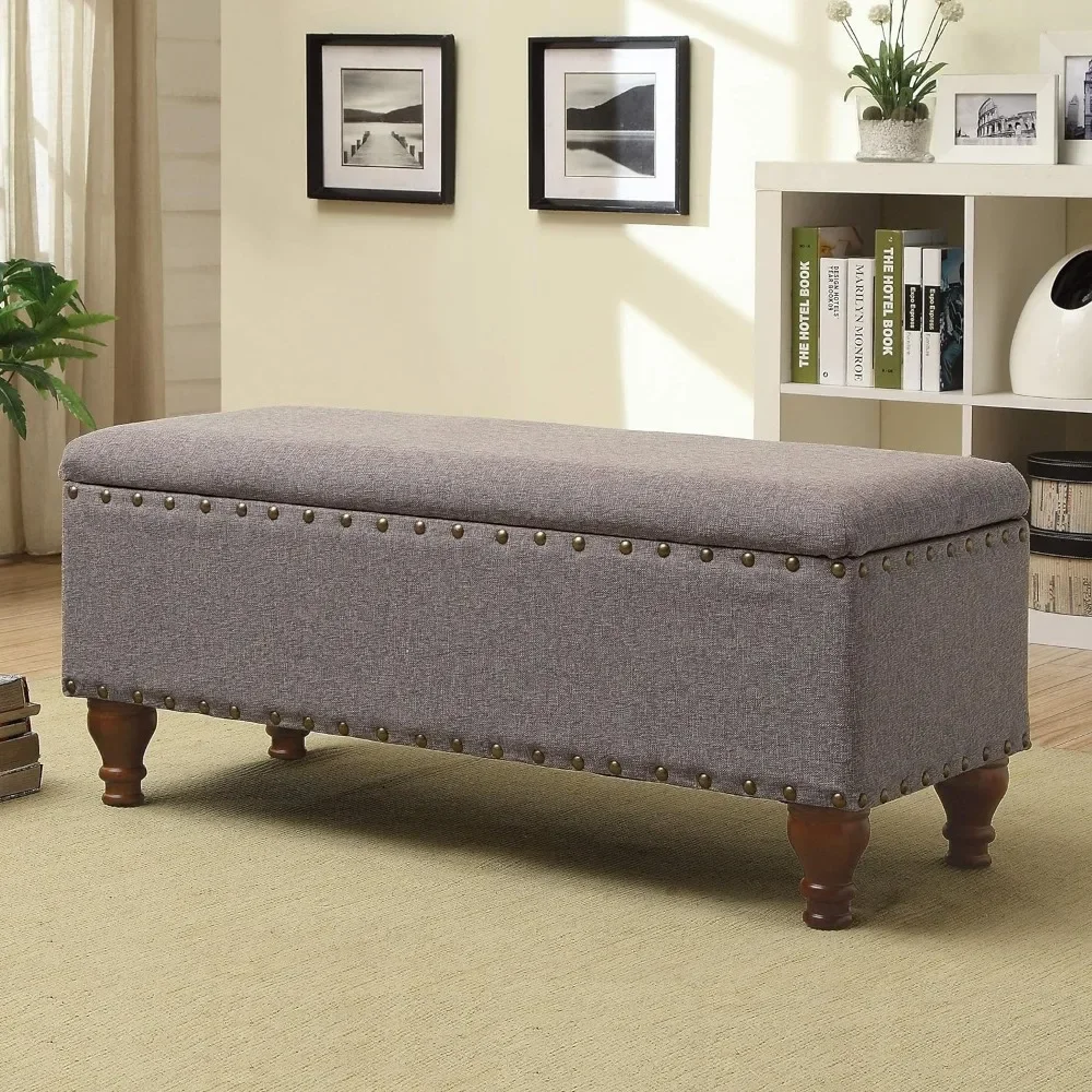 

Grey Foot Stool Hallway Ottoman 18"D X 42"W X 18"H Freight Free Living Room Furniture Home