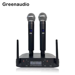 GAW-GLXD4 Professional FM Anti howling wireless mic 1to 2 for GLXD4 Handheld Dynamic Mic Vocal Wireless Microphone