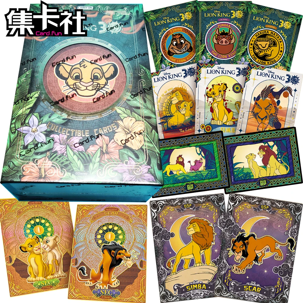 tarjetas-coleccionables-originales-cardfun-del-rey-leon-aventura-animada-30º-aniversario-diseno-exclusivo-limitado-tarjetas-de-personajes-regalos