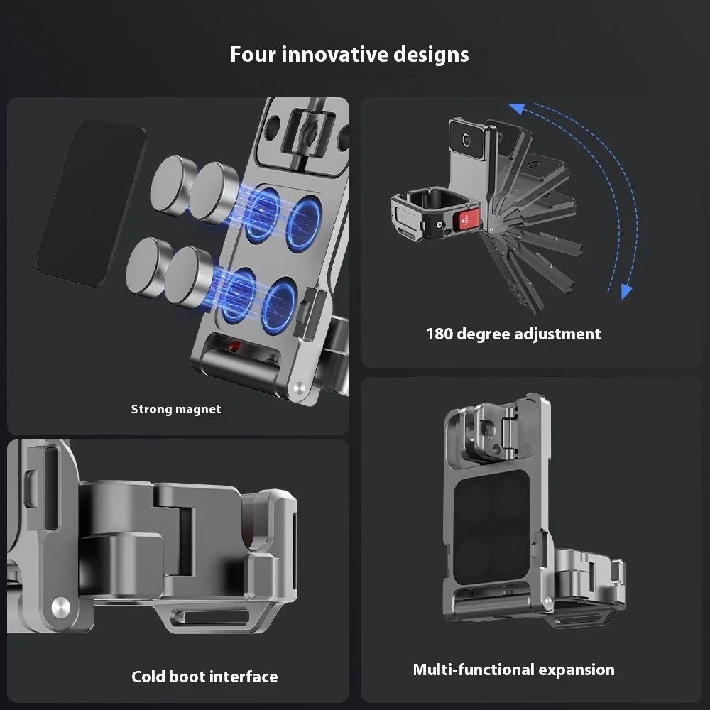 Brdrc Magnetic Mount For Dji Osmo Pocket 3 Clip Holder Mount Cycling/V-Log/Multifunctional Desktop Base Camera Accessory Custom
