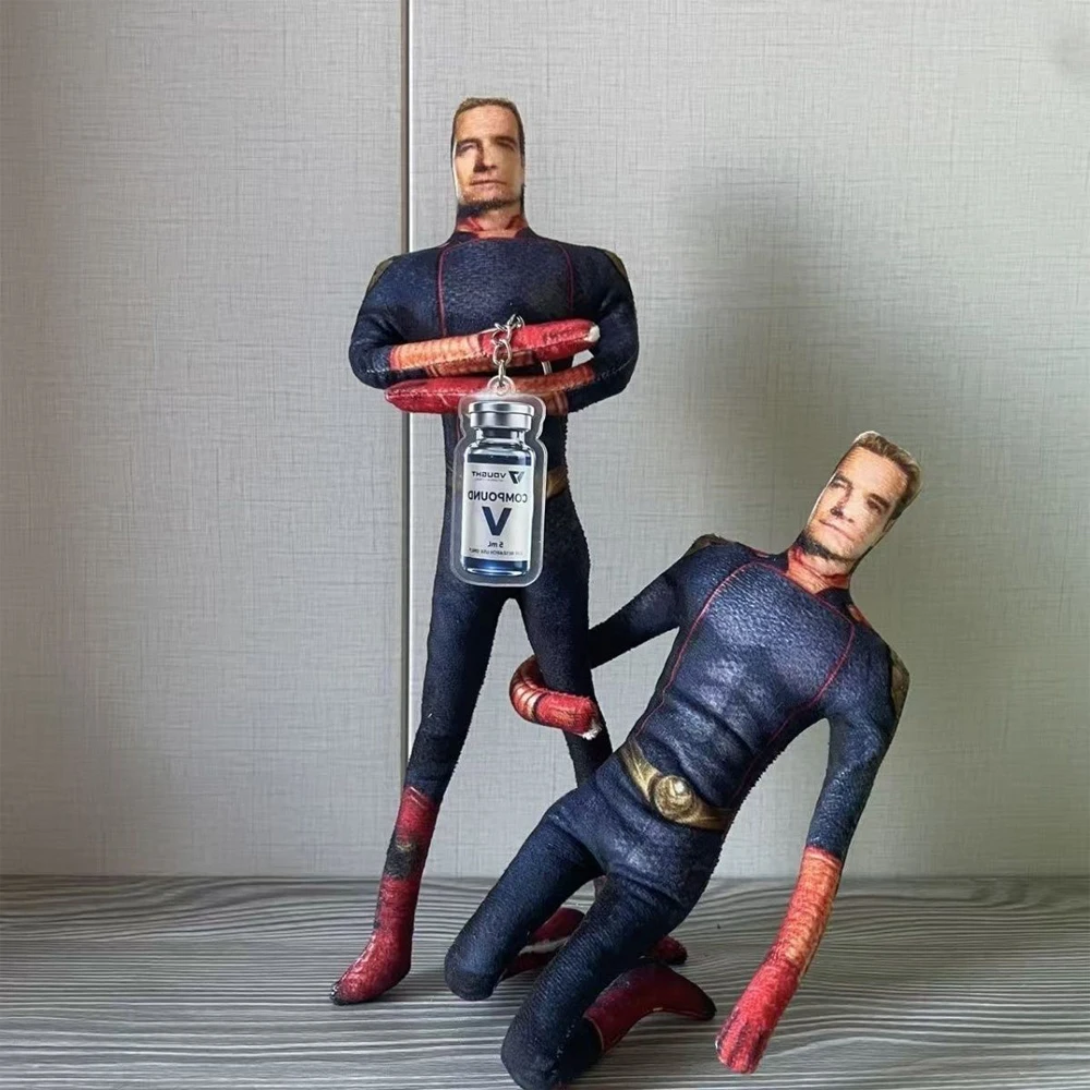 

26cm With Body Wire Flexible Funny Cosplay Homelander Plush Toys Anime TV Series‌ The Boys Soldier Cartoon Figures Plushie Doll