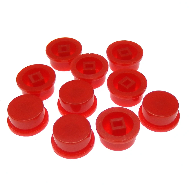 50Pcs Tactile Push Button Switch Cap 10mm Applies to 5.8*5.8 7*7 8*8 8.5*8.5 Self-locking Switch Button Cap A03 Switch caps