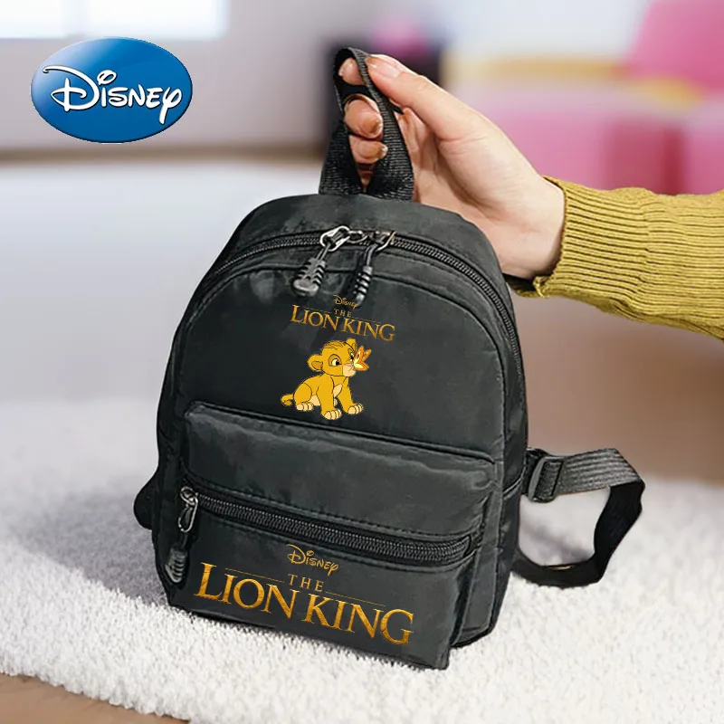 Disney Lion King Women's Nylon Bag Mini Backpack New Popular Causal Bag Back To School Female Travel Backpacks Fashion Handbags