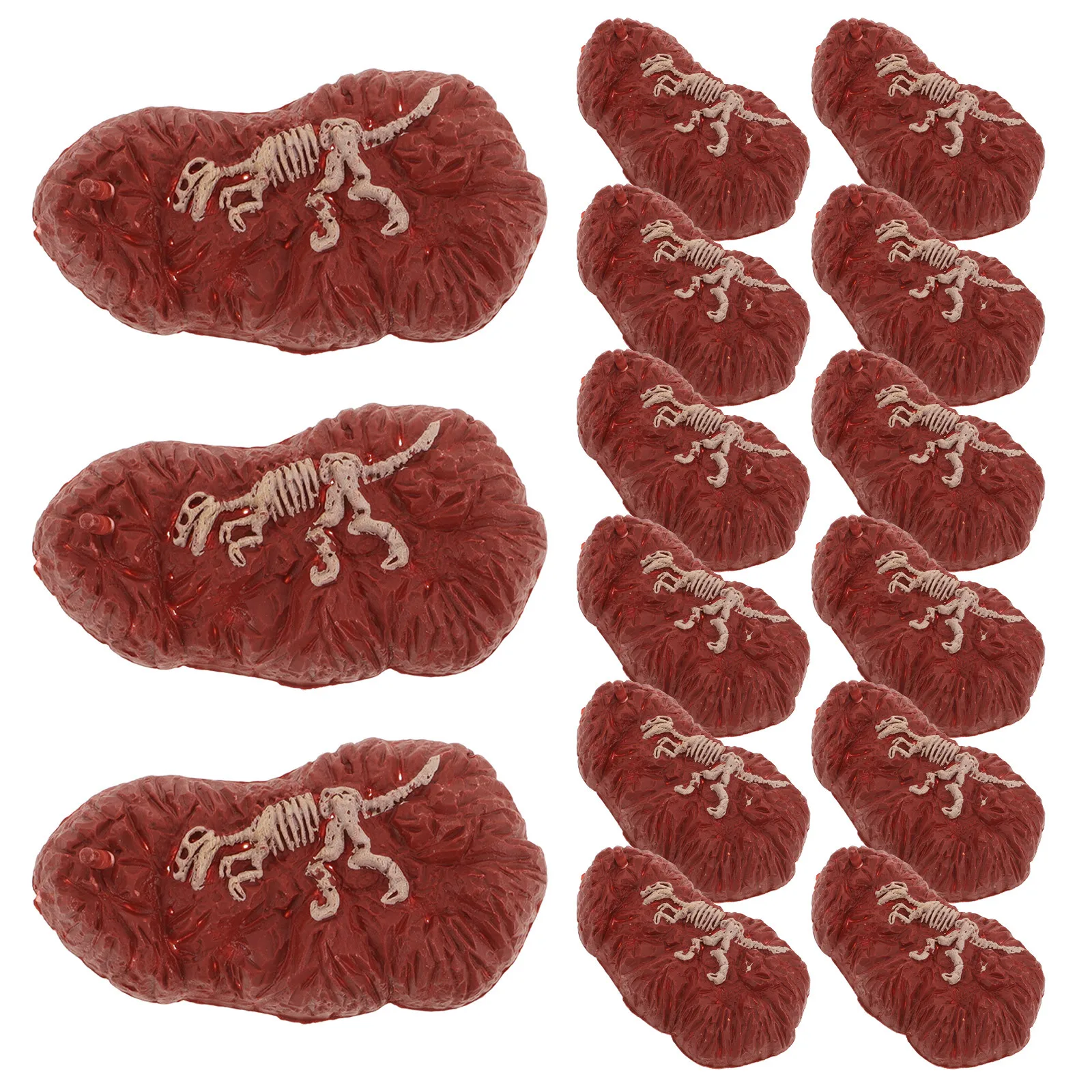 50 szt. Symulowane foszylie dinozaurów, mini dekoracje do krajobrazu piaskowego, ozdoby na biurko, artystyczne okazy, relaksujące i edukacyjne.