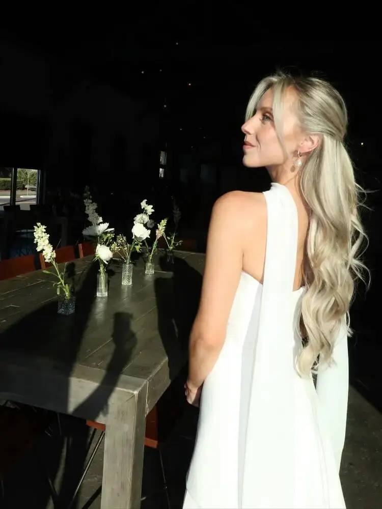 

Elegant Mesh Scarf Neck Bustier Vestidos For Women 2025 New Summer Patchwork High Fork Fashion Robes Lady Dinner Party Gowns