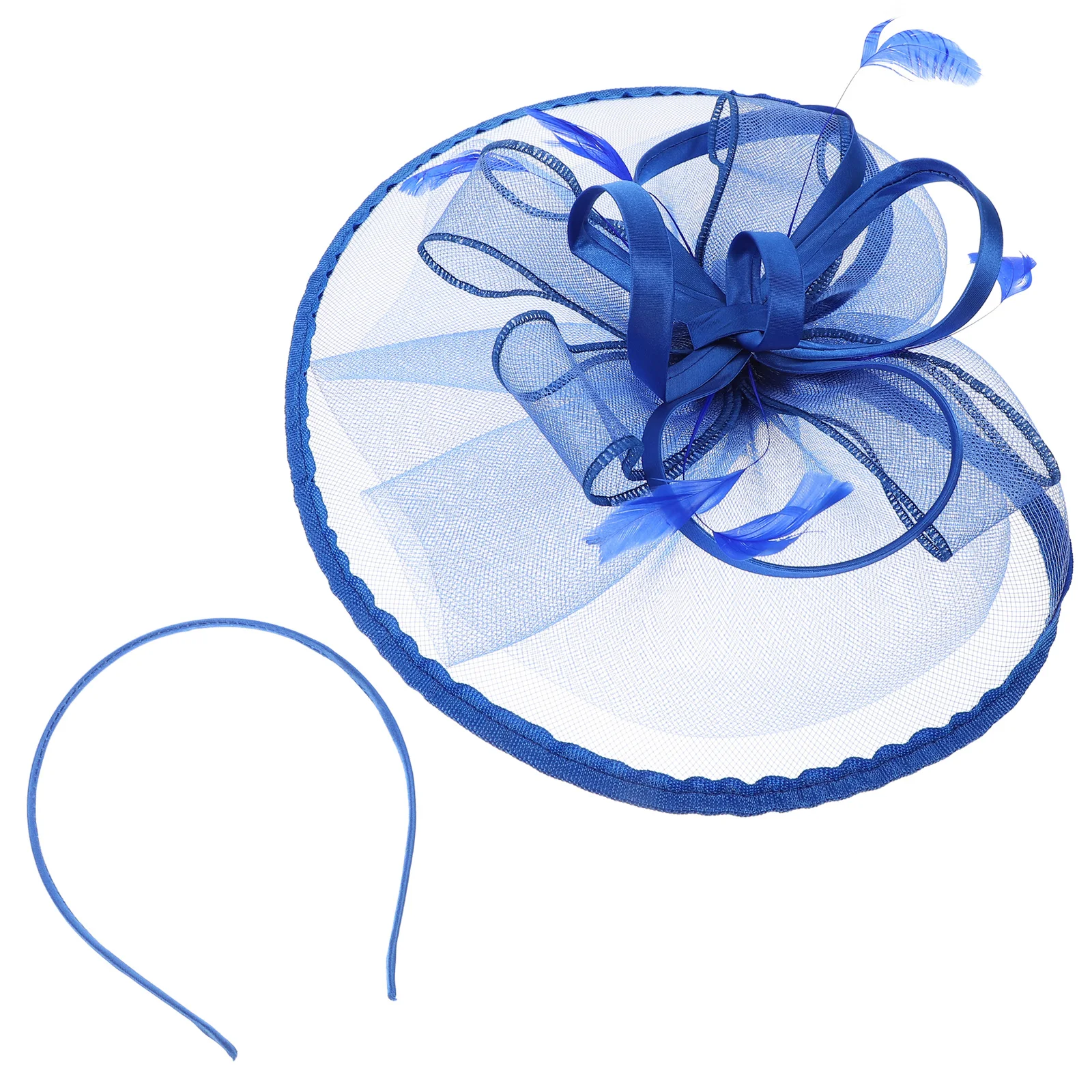 

Blue Mesh Bridal Veil Quill Mesh Veil Fascinator Fascinator Hat Women Headpiece Wedding Banquet Party Hair Accessories