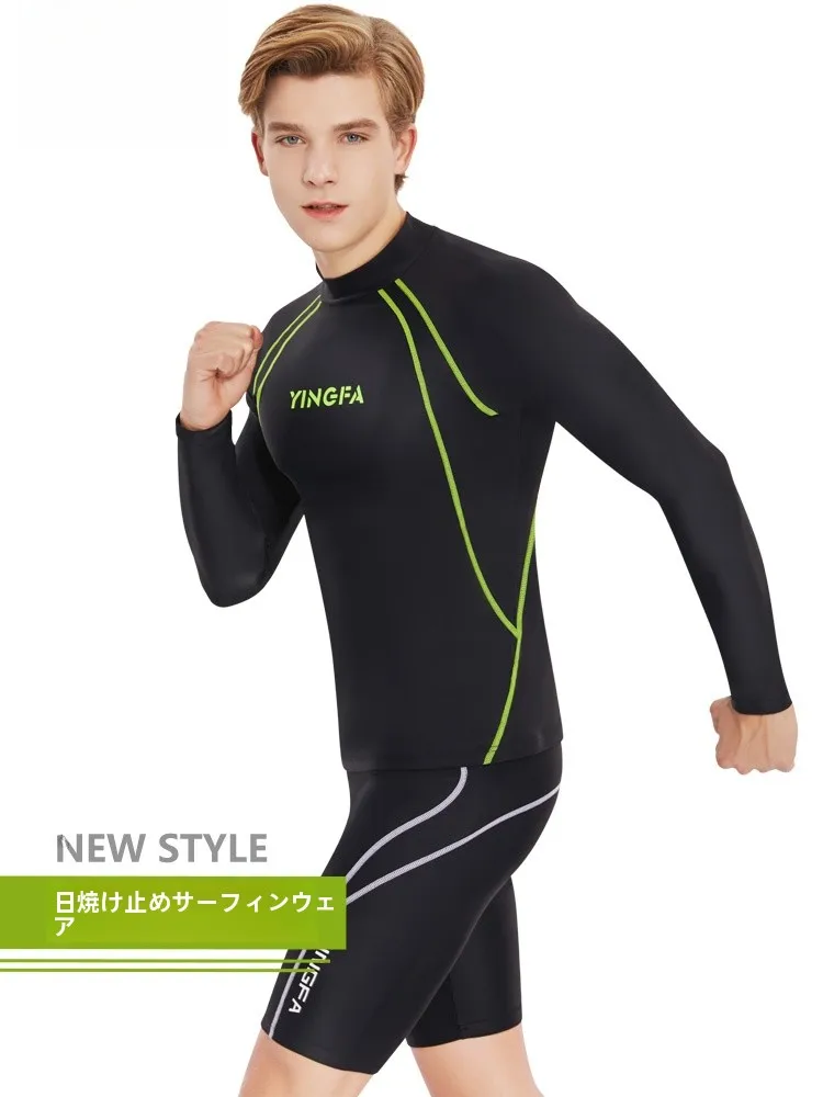 men's-thermal-long-sleeve-short-sleeve-swimming-top-sun-protection-snorkeling-surfing-suit-hot-spring-two-piece-diving-suit-2039