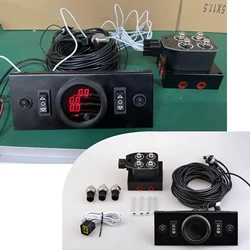 Free Ship Universal Air Ride Suspension Three in One Display Pressure Gauge With Valveblock and Control Panel Ship Type Switch