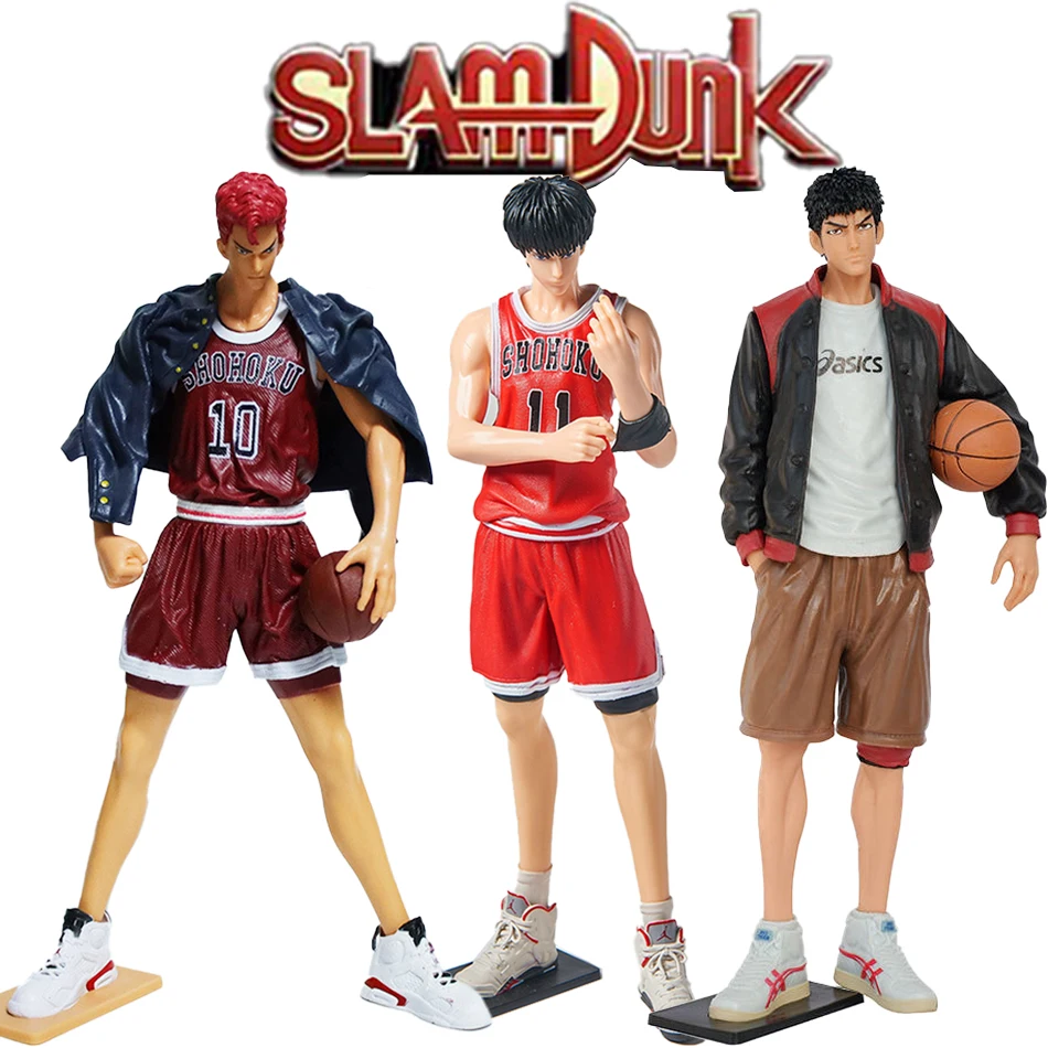 Figura de acción Slam Dunk de 30 cm en stock, anime Sakuragi Hanamichi, Hisashi Mitsui, Ryota Miyagi, Takenori Akagi, figuras de juguete, modelo de regalo.