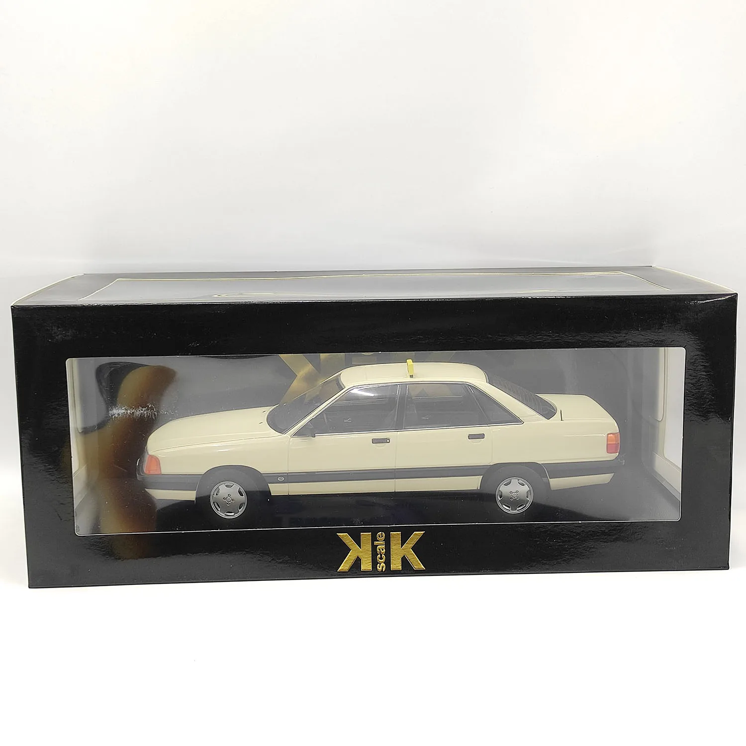 

Diecast 1:18 Scale KK 1989 Audi 100 C3 German Taxi Alloy Car Model
