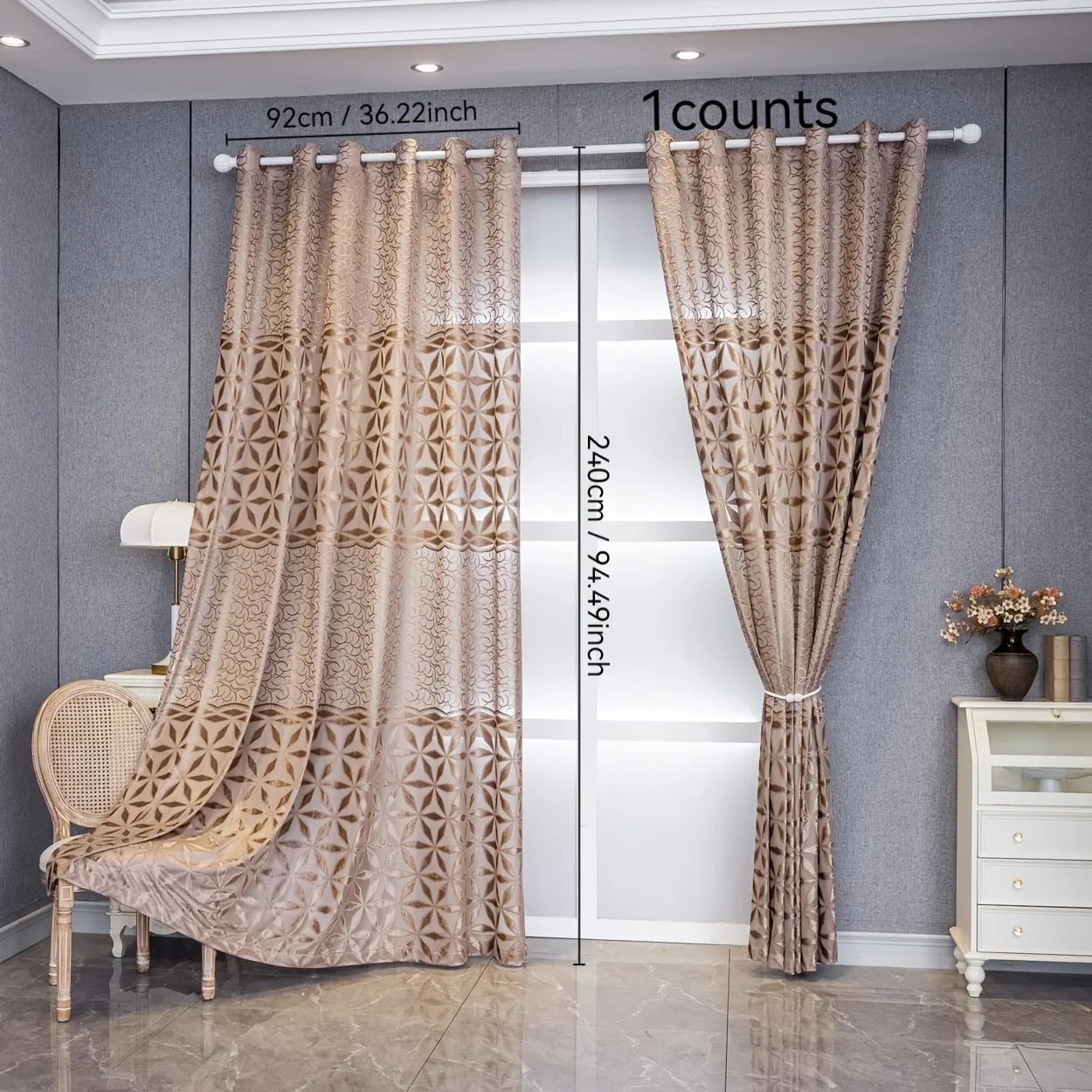 1 шт. Роскошная европейская шт – обзор и цена Blackout Curtain Thick