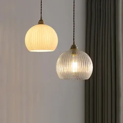 Lampadario a sospensione in vetro nordico lampadario a sospensione in rame per sala da pranzo cucina camera da letto decorazioni per la casa lampade a sospensione lustro