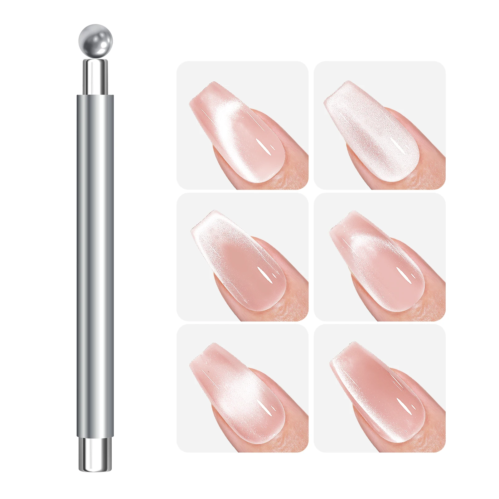 4/7 stuks Cat Eye magneetset met Y-vormig ijzer voor hartvormig Cat Eye-effect, magnetisch ontwerp, multifunctionele DIY nagelgereedschap benodigdheden