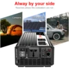 2500 W reiner Sinus-Solar-Wechselrichter DC 12 V 24 V 48 V zu AC 110 V 220 V LCD-Display 3
