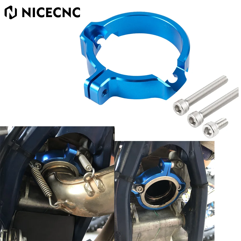 

NICECNC мотоциклетная выхлопная фланцевая защита для KTM EXC 300 250 2017-2022, алюминиевый противоударный защитный чехол для мотокросса, аксессуары