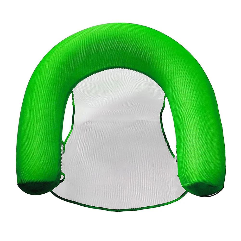 

U Seat Inflatable Pool Lounger with Comfortable Sling Seat Folding Inflatable Pool Raft Floaties for Swimming Pool Outdoor Summe