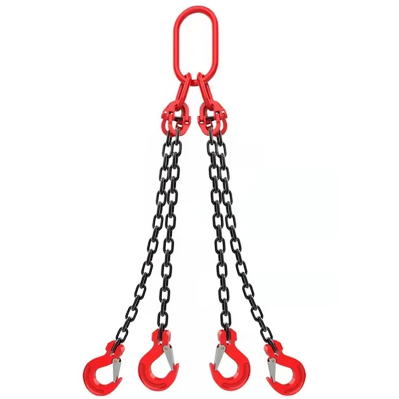 3T 2M 4PCS Hook Chain Hoist Rantai Blok Penarik Blok Jatuh Chain Hoist Hand Tools Mengangkat Rantai dengan