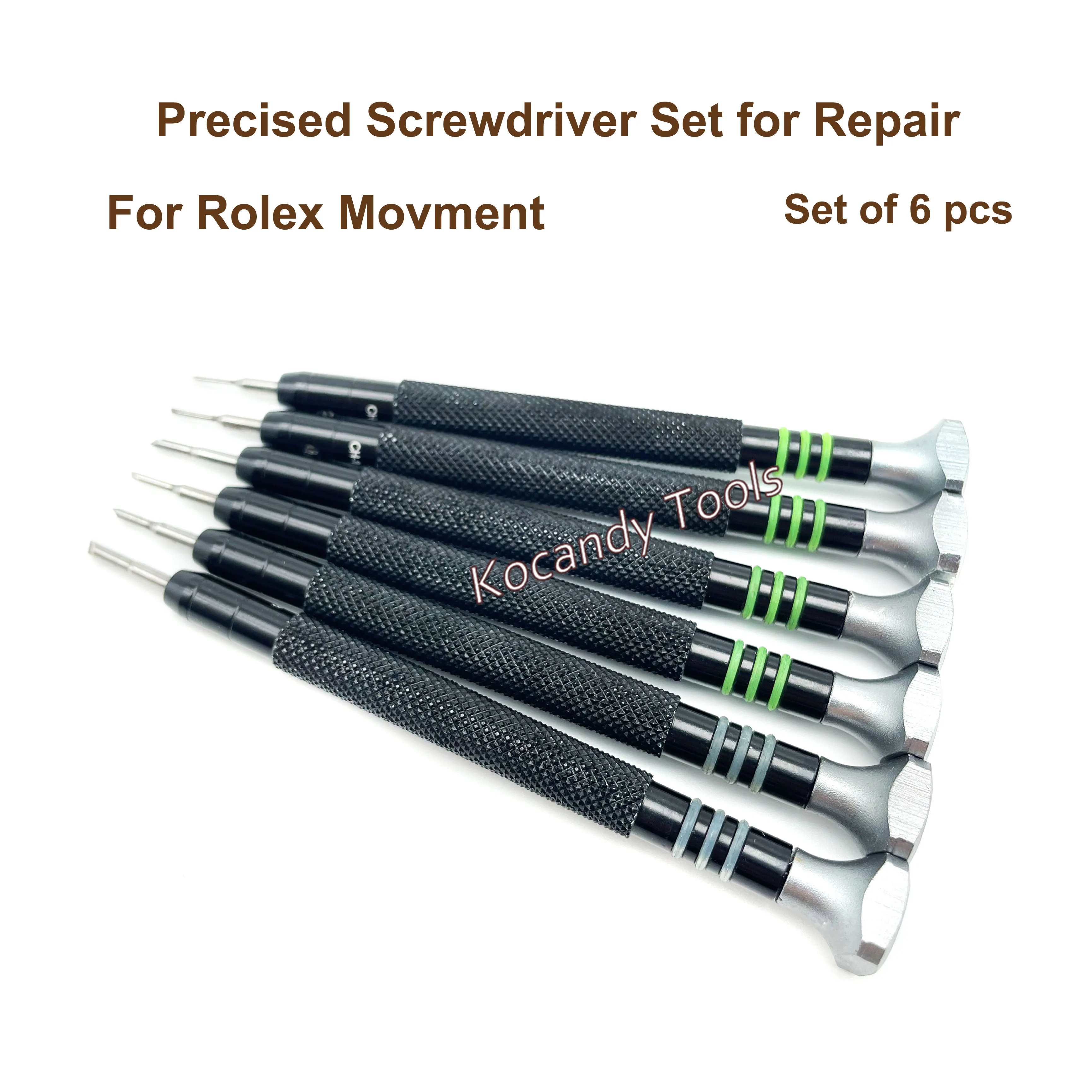 Precision Stainless Steel Screwdriver Kit, ferramenta de reparo relojoeiro para Rolex 3135, 2135, movimento do relógio, 6pcs