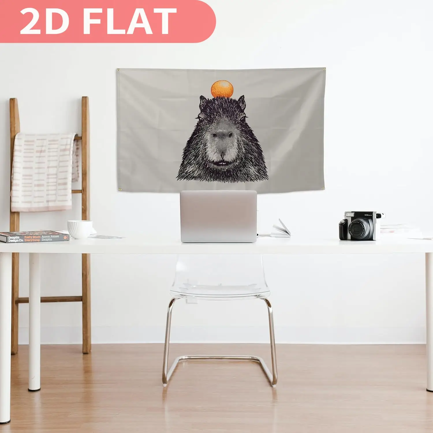 1pc Capybara Tapestries, Wall Carpets, Aesthetic Decorative Durable Polyester 3x5 FT Flag, Suitable For Indoor And Outdoor Decor - view 3