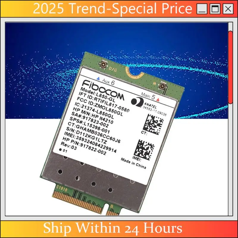 CHYY Top Fibocom pour HP 830 840 735 745 1040 4G Module L850-GL LT4210 XMM7360 Module de commodité multifonction