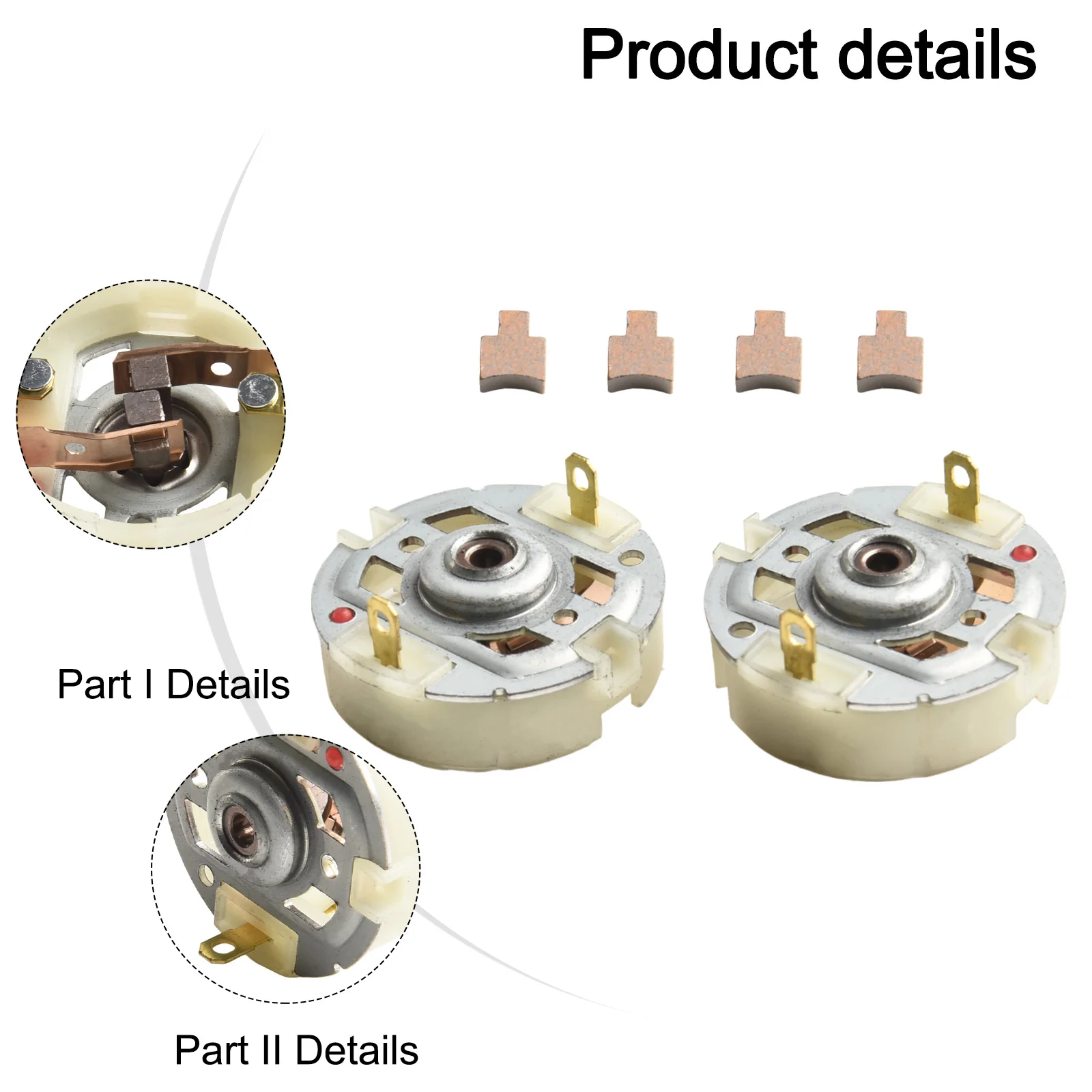 Home Repair DIY Projects 81*42*23 MM RS550 Motor Carbon Brush Electric Tool Brush Metal Construction Long-lasting
