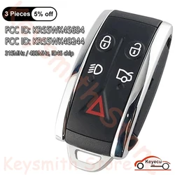 KEYECU 5 pulsanti 315MHz 433MHz ID46 Chip per Jaguar XF XF XFR XK XKR 2009-2013 Auto Smart Remote Key Fob ID FCC: KR55WK49244