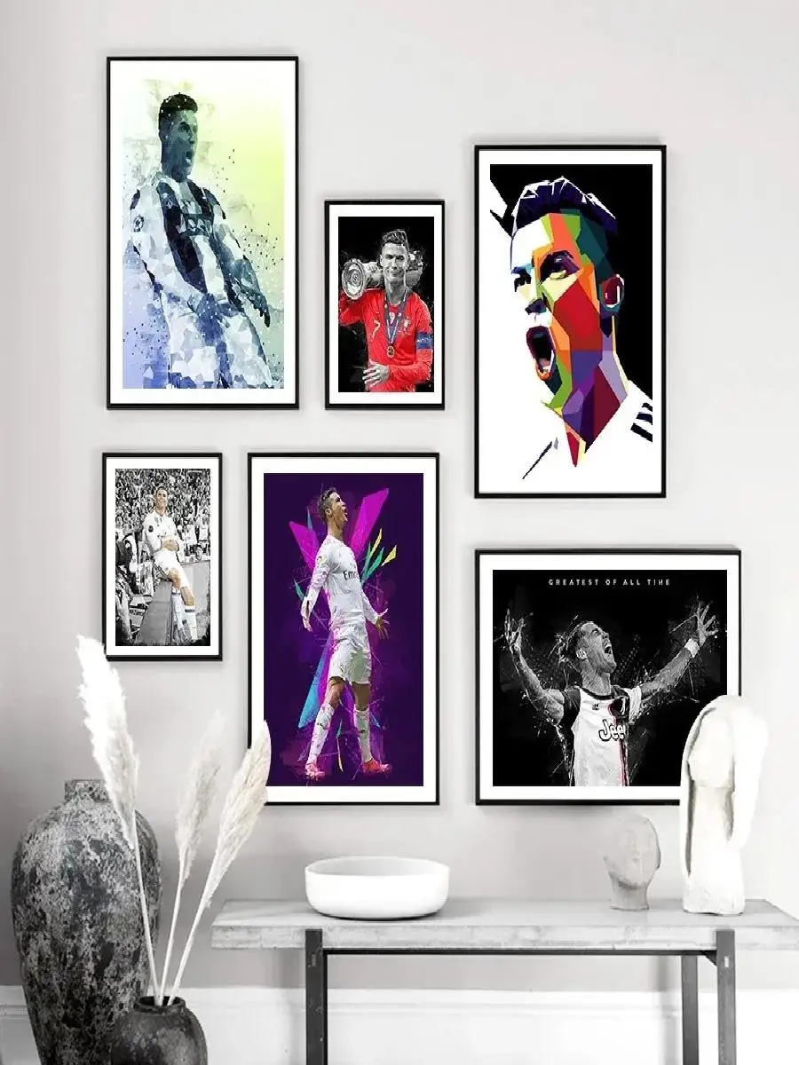 Legendary Football Star Cristiano Ronaldo Wall Art Canvas Painting  Nordic Prints Home Decor Pictures for Living Room  Modern Sp