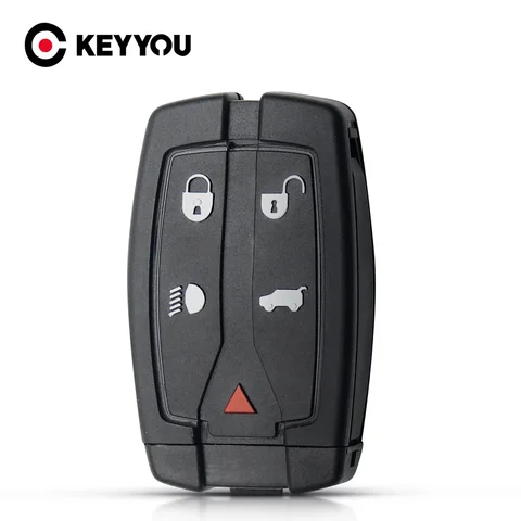 Запасной ключ KEYYOU для LAND ROVER FREELANDER 2, 5 кнопок, дистанционное управление, умный брелок, внешний корпус, необработанное лезвие, автозапчасти