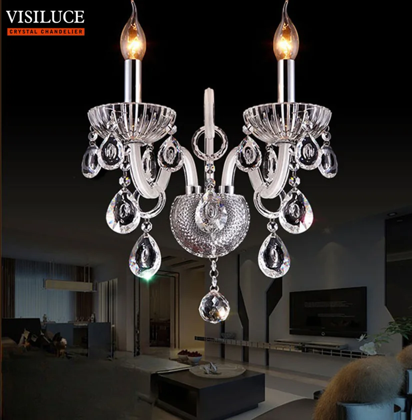 

High quality Luxury Crystal wall lamp indoor corridor decoration living room bedroom luster K9 crystal wall sconce