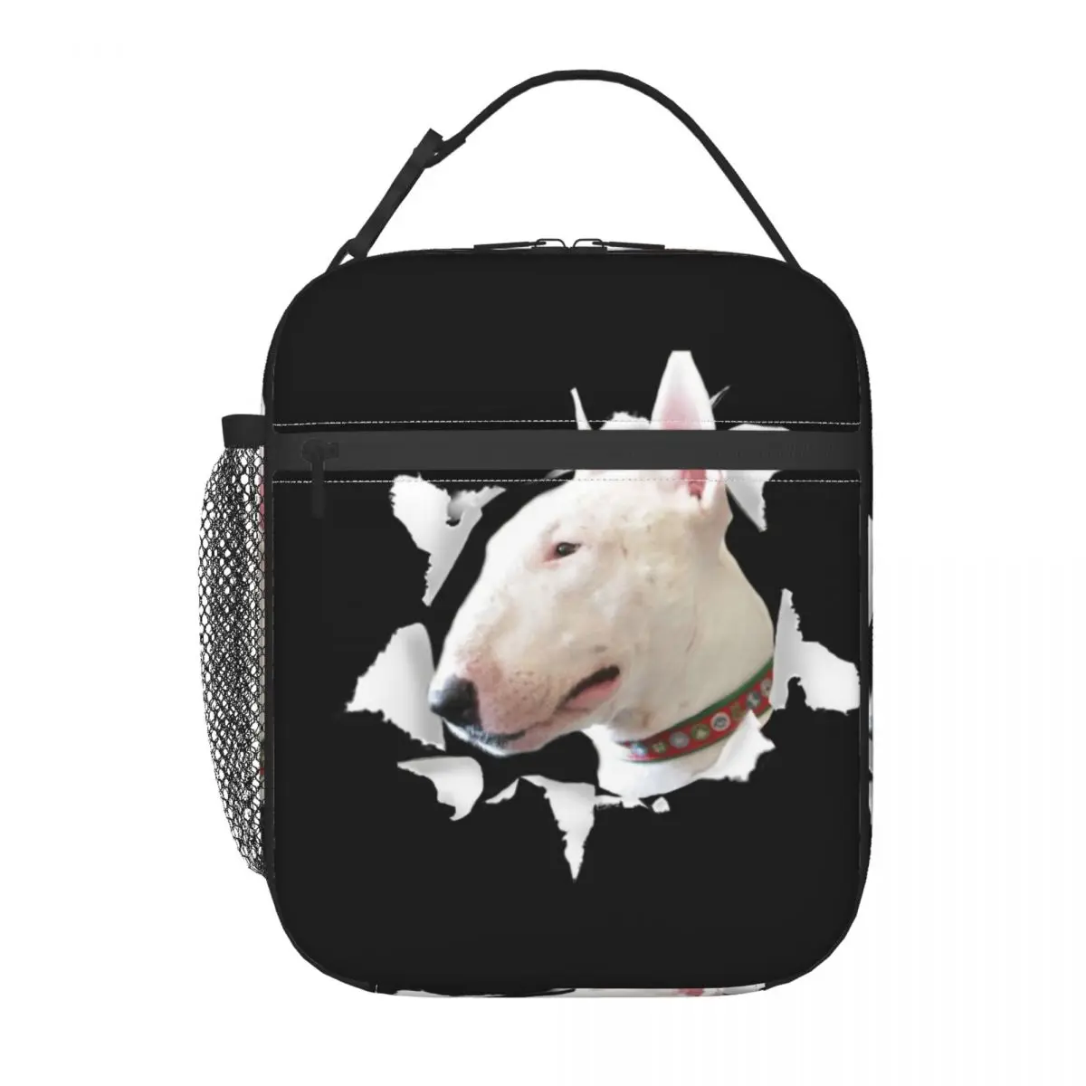 Funny Bull Terrier Dog Resuable Lunch Boxes Women Waterproof Animal Thermal Cooler Food Insulated Lunch Bag Kids School Children