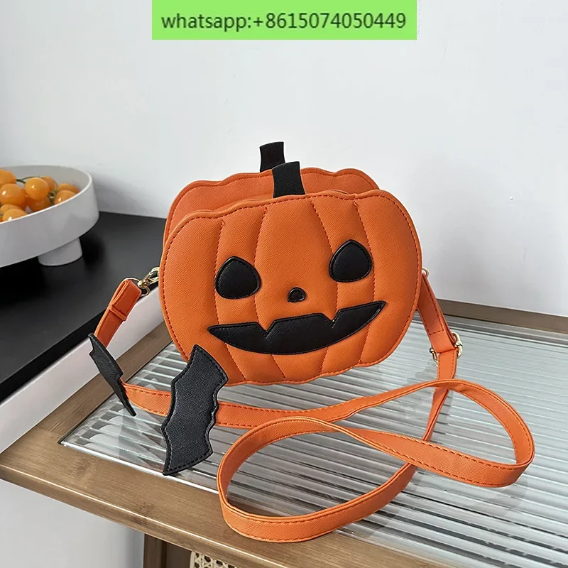 Halloween 2024 new pumpkin bag foreign style funny exquisite shoulder crossbody large capacity women's bag