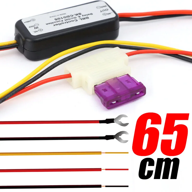 DRLControllerAutoAutomaticON/OFFMultiFunctionalControllerModuleDRLRelayKitsforCarLEDDaytimeRunningLight-AliExpress34