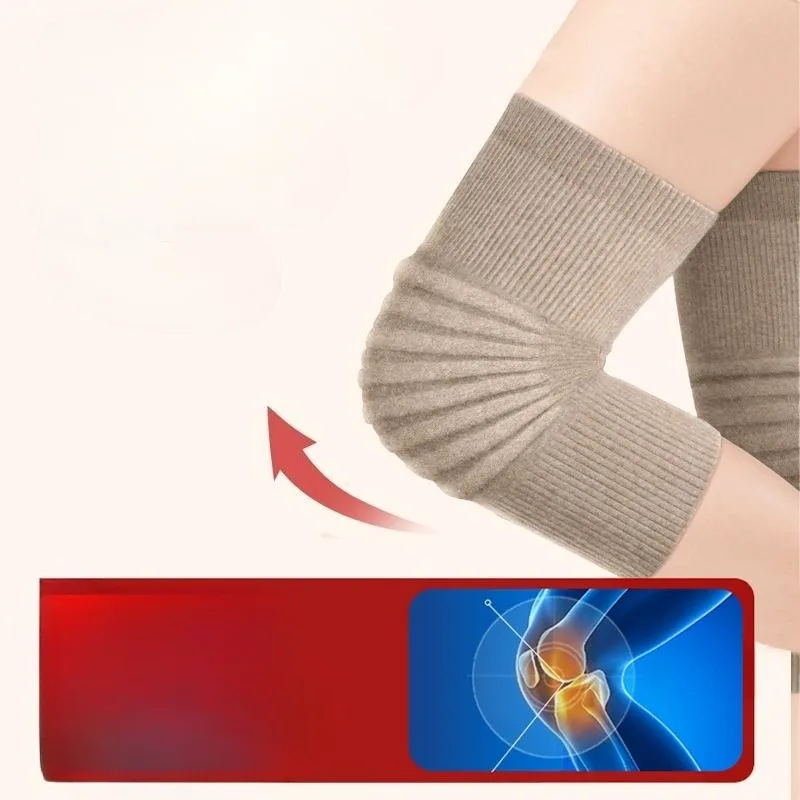 Protezione medica del ginocchio in cashmere che mantiene caldo l'autunno inverno Lana antiscivolo Copertura a prova di freddo Articolazioni da uomo e da donna per anziani