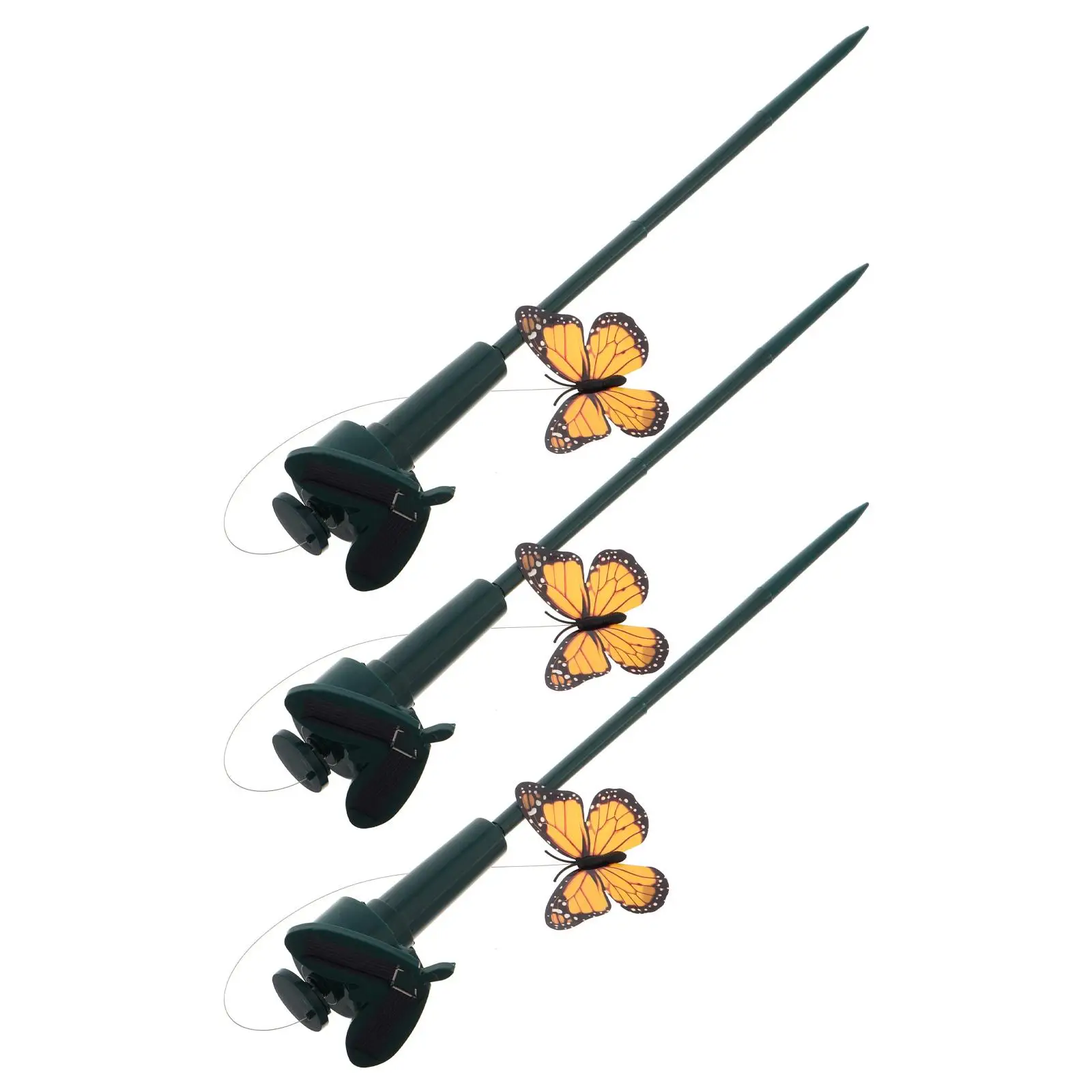 

3 Pcs Garden Stakes Lawn Ornament Decorations Easy Installation Realistic Design Decor Fluttering