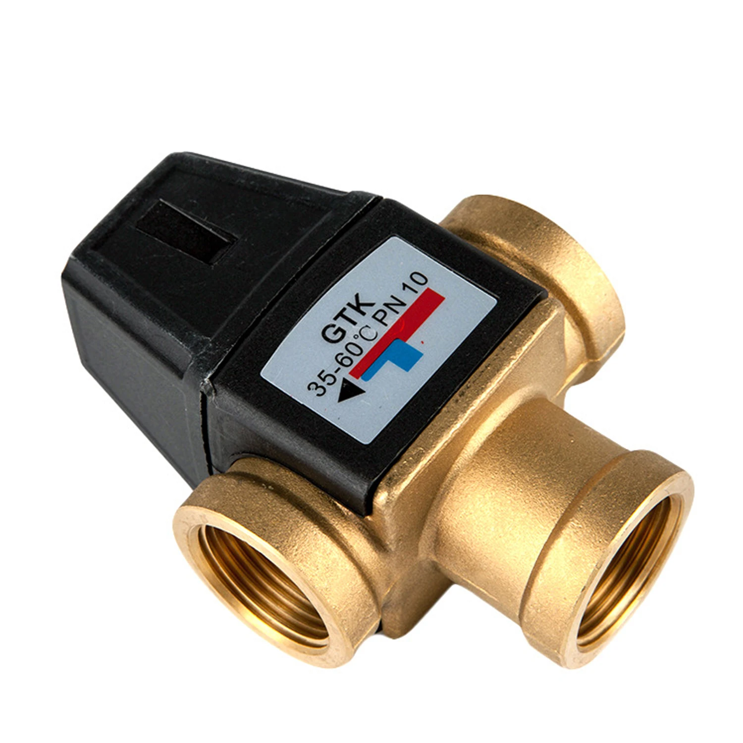 3 Way Thermostatic Mixer Valve DN20/25 Female/Male Thread Brass Thermostatic For Solar Water Heater Bathroom Accessory