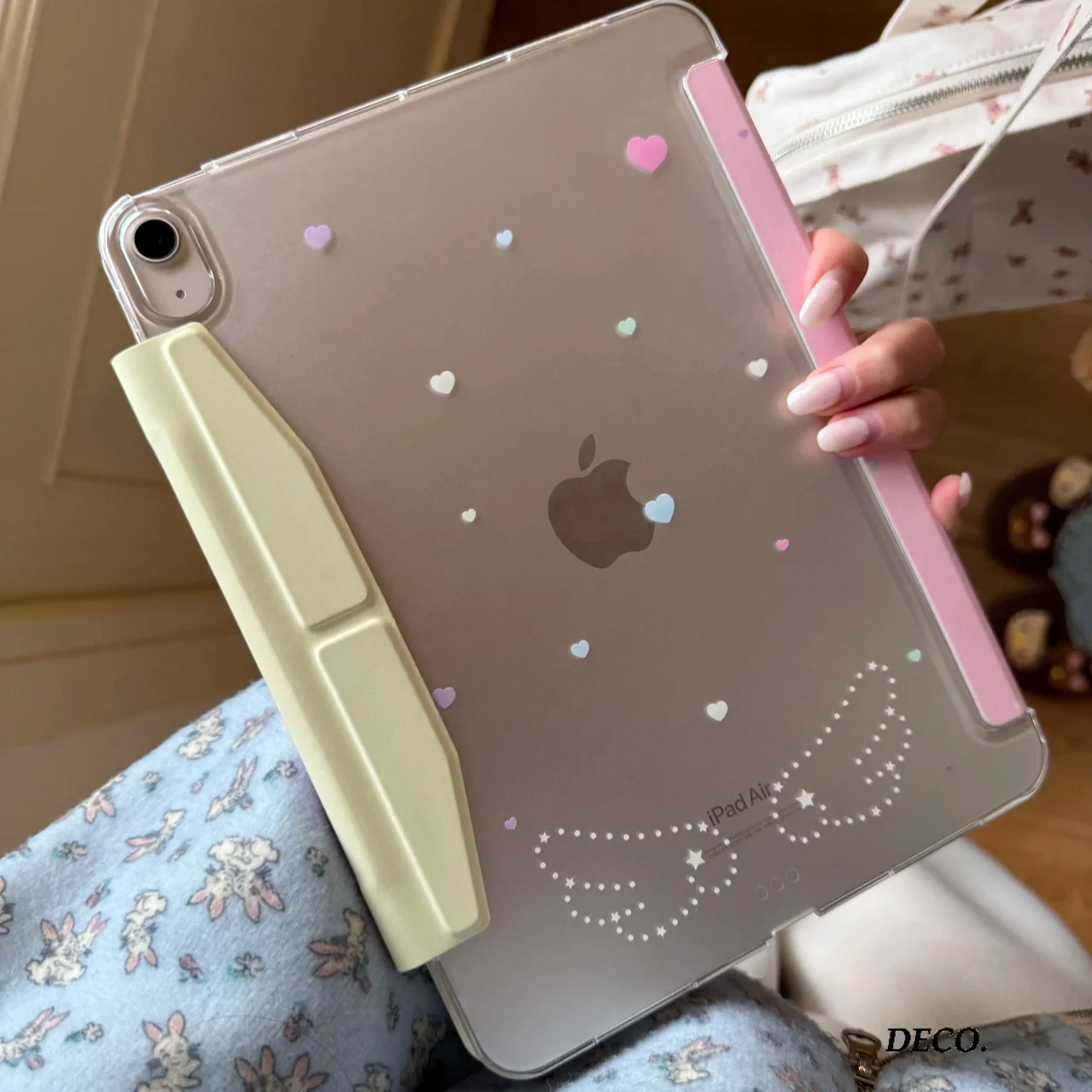 Pink Angel Wing Tablet Case For iPad Pro 11 13 M2 M4 M3 10.2 5/6th 7/8/9/10/11th Mini 6 7 Air 3 4 5 6 Stand Cover