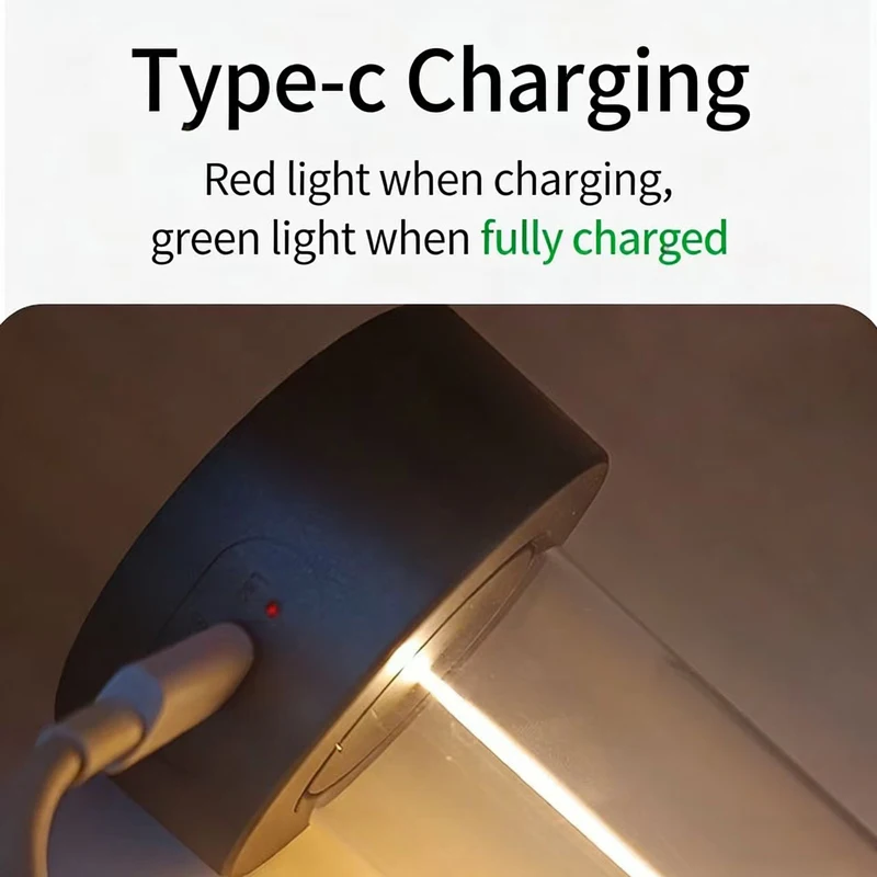 Dreistufig dimmbare, magnetische Ambientebeleuchtung, Nachttischlampe mit Ladefunktion, kreative USB-Schreibtischlampe für Schlafzimmer und als Begleiter im Schlaf.