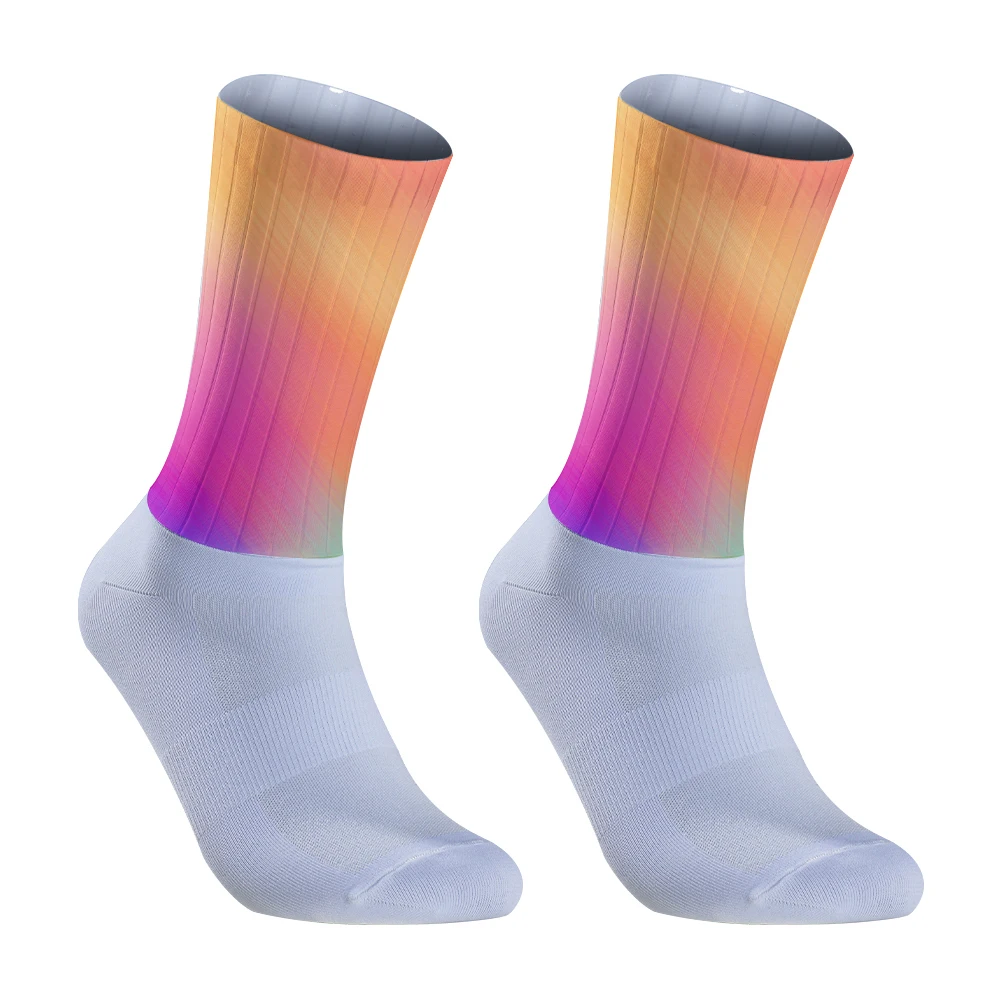 Chaussettes Aero coordonnantes en silicone pour homme, accessoire de sport pour vélo, course à pied, cyclisme, nouvelle collection été 2024