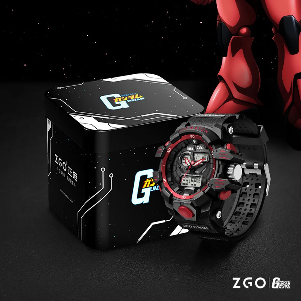 Electronic Gundam Watch Mechanical Watch Luminous Sports Smart Waterproof Amuro Zaku Earth Federation Army Birthday Gift Boy