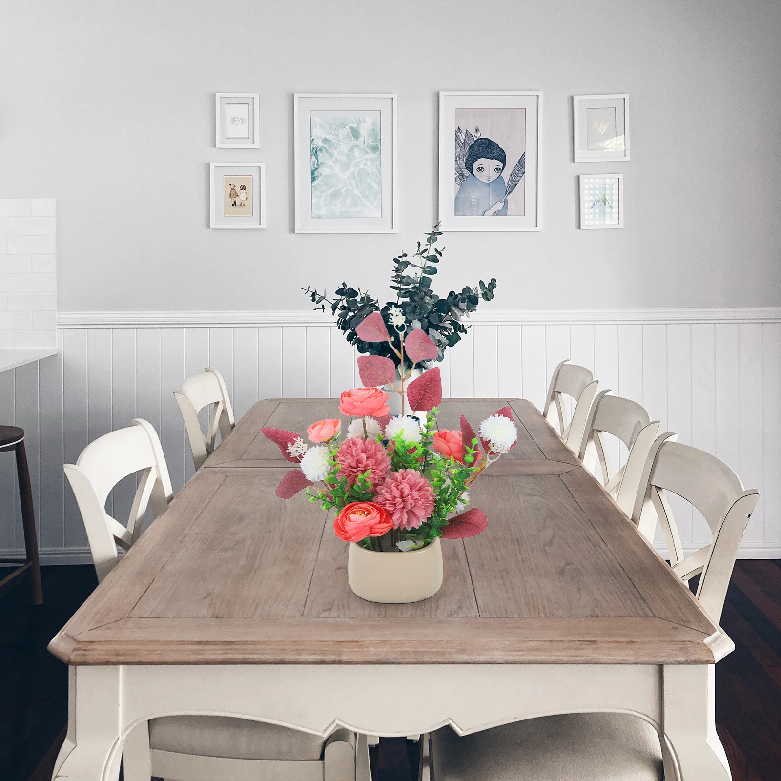 

Artificial Plants Indoor Lifelike Potted Flower Ornament Realistic Faux Plant for Living Room Garden Decor Artificial Plants