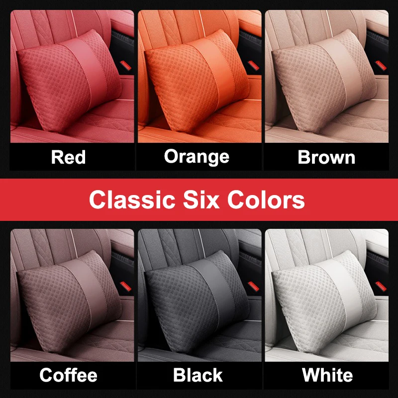1pcs Car Headrest/Lumbar Support Neck Pillow Waist Cushion For Honda Civic Accord Vezel Fit CRV HRV Crz Hrv Polit Jazz Jade