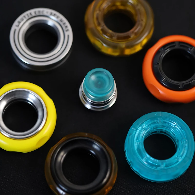 Gyro core GAO edc decompression small toy ring DIY fingertip gyro tide play decompression black technology