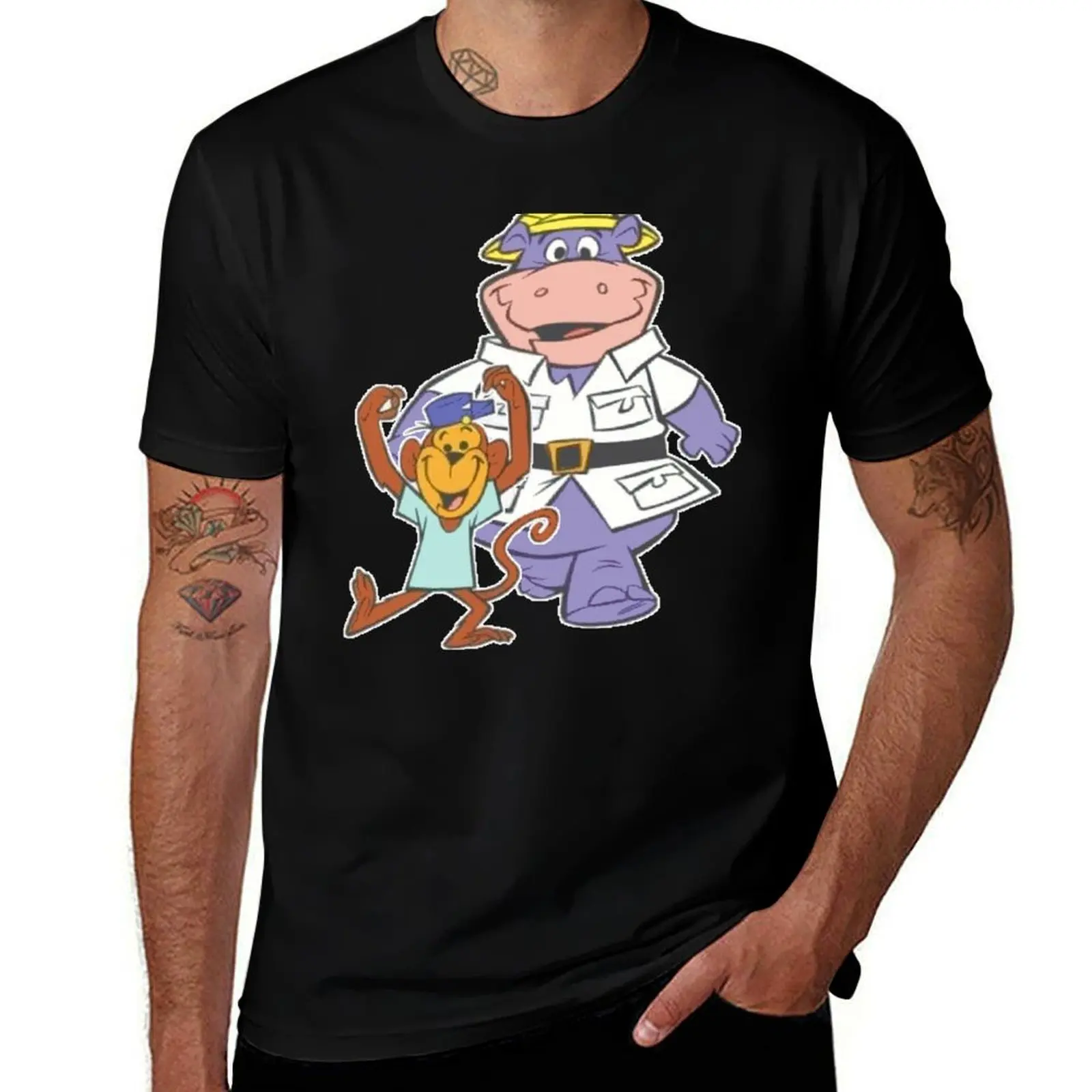 Peter Potamus and So-So T-Shirt All Match Print Short Sleeve Top