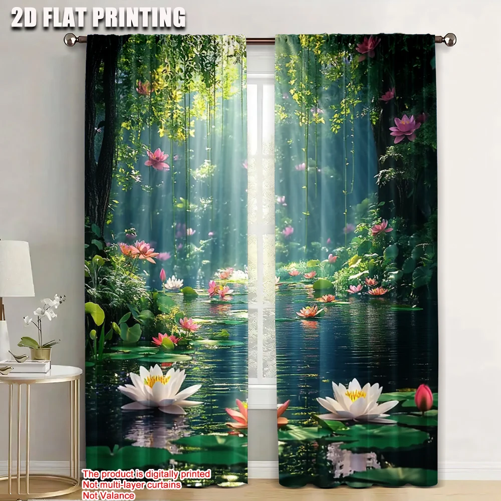 

2pc, Curtain flower (2) Versatile 100% Polyester,Without Electricity Family Party Perfect for aesthetic room decor