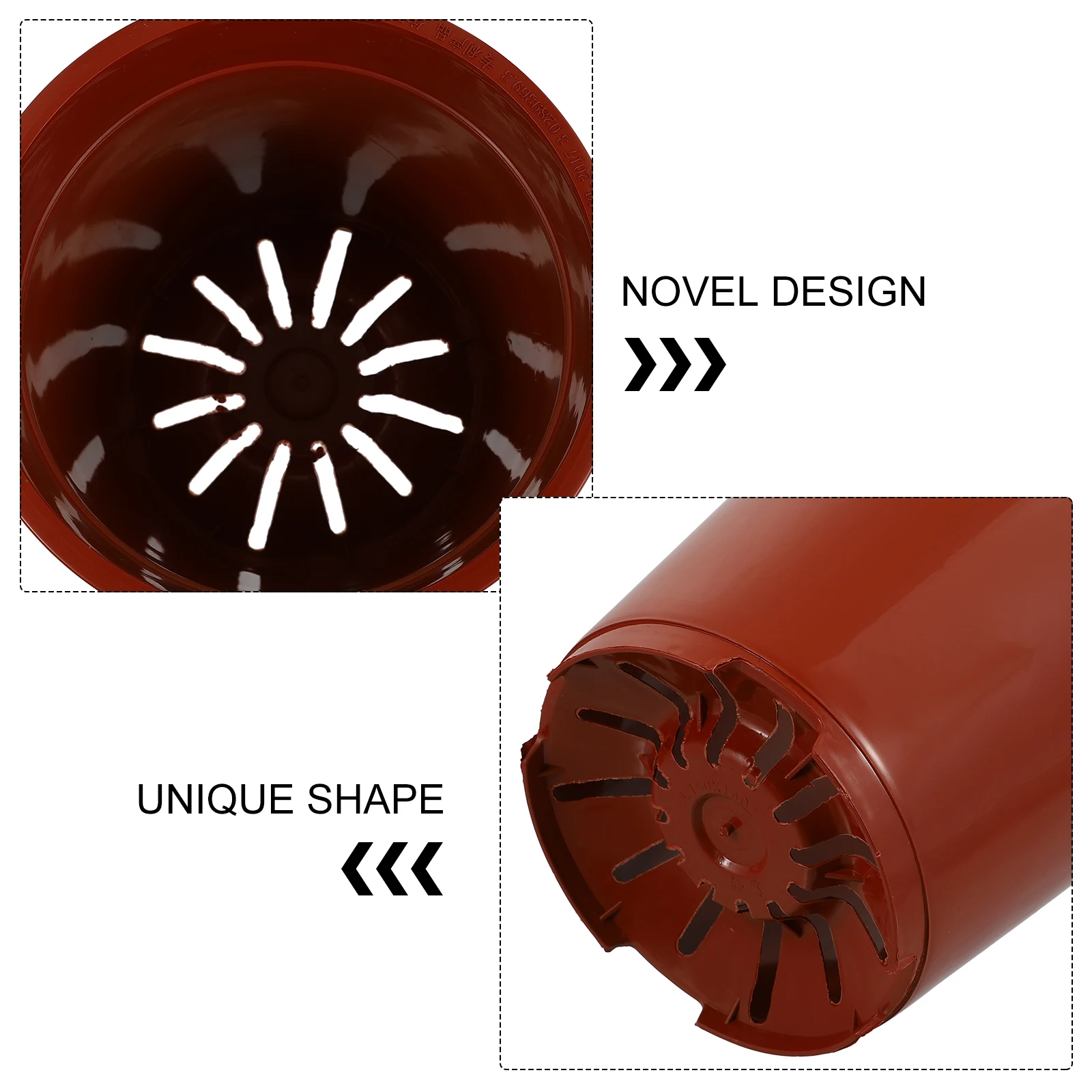 

15pcs Root-controlling Flower Pots 15cm Diameter 14cm Height Plastic Planter Gardening Nursery Pot Balcony Hotel
