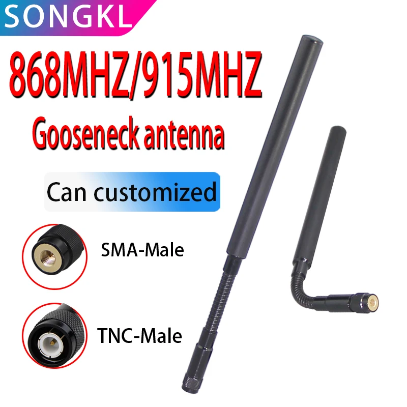 915MHz LORA antenna NB-IoT 840-960MHz/868MHz 900MHz902-928MHz data transmission graph transmission gooseneck antenna TNC-J/SMA-J