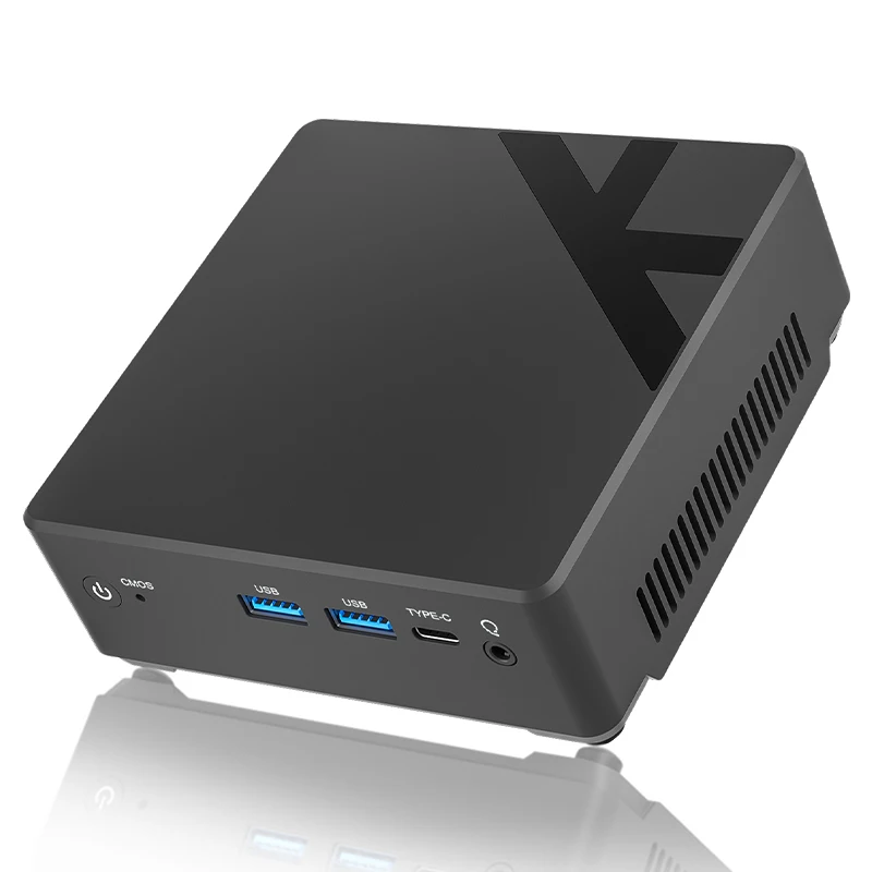 كمبيوتر صغير مدمج واي فاي متوافق مع Win 11 Linux Desktop Home Office Game Dual Network Port Box Mini PC