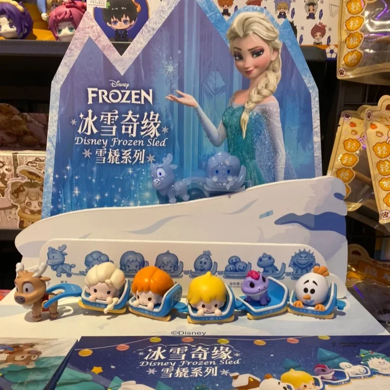

Серия Morstorm Frozen Sled, слепая коробка, милые мини-фигурки Анны и Эльзы, модель игрушки, настольные автомобильные украшения, детские подарки на день рождения, Рождество